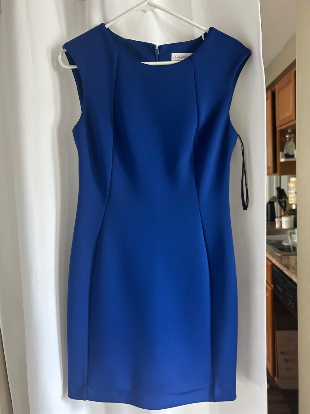 Calvin Klein Cobalt Blue Midi Sheath Dress